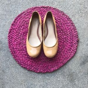 Vera Wang Lillian Nude Patent Leather Flats - 6.5